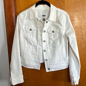Old Navy white stretch jean jacket